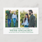 婚約発表2写真スノーフレーク・パターン ポストカード (正面)