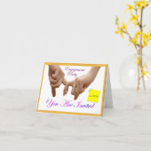 婚約発表 カード (黄色い花)