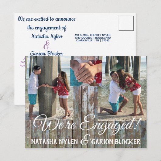 婚約発表 ポストカード (正面/裏面)