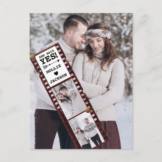 婚約発表SheはYes写真 ポストカード (正面)