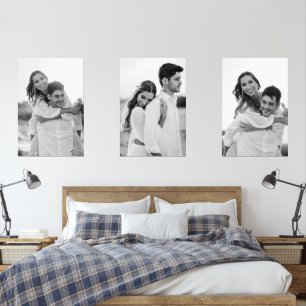 婚約白黒ポートレート写真