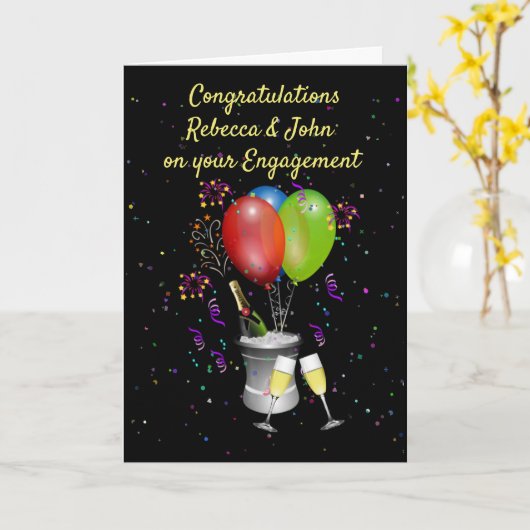 婚約祝い カード (黄色い花)