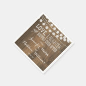 婚約素朴の結婚パーソナライズナプキン スタンダードカクテルナプキン (角)