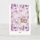 、婚約結婚する、お祝い カード (裏面)