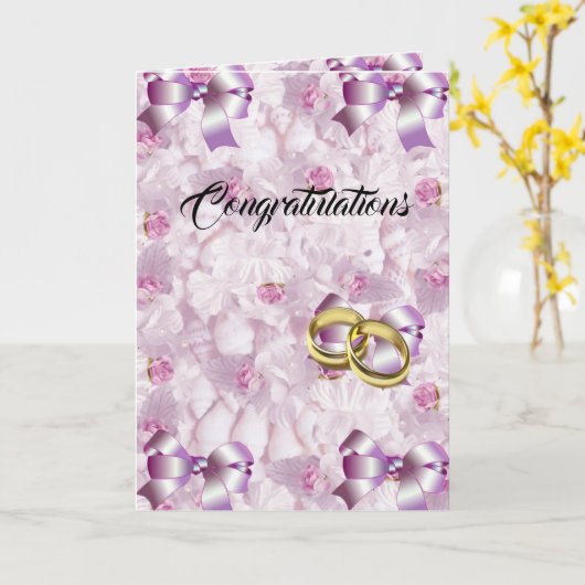 、婚約結婚する、お祝い カード (黄色い花)