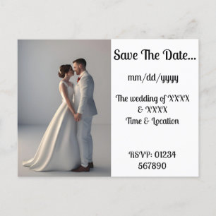 婚約結婚と発表 案内ポストカード