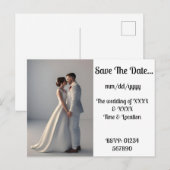 婚約結婚と発表 案内ポストカード (正面/裏面)