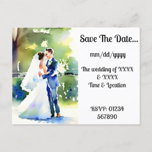 婚約結婚と発表 案内ポストカード