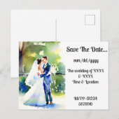 婚約結婚と発表 案内ポストカード (正面/裏面)