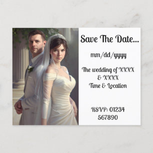婚約結婚と発表 案内ポストカード