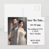 婚約結婚と発表 案内ポストカード (正面/裏面)