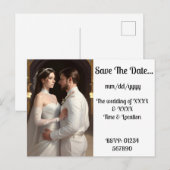 婚約結婚と発表 案内ポストカード (正面/裏面)
