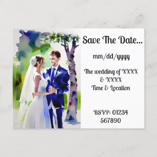 婚約結婚と発表 案内ポストカード