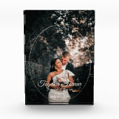 婚約結婚の写真と名前のブロック フォトブロック (正面)