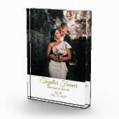 婚約結婚の写真と名前のブロック フォトブロック (右)