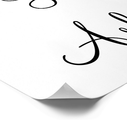 婚約結婚の写真プロップサイン「He頼」 ポスター (角)