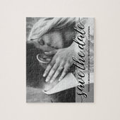 婚約結婚の写真日付を保存 ジグソーパズル (縦)