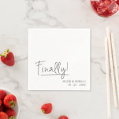 婚約結婚の |ついに！ |紙ナプキン スタンダードカクテルナプキン (インサイチュ)