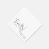 婚約結婚の |ついに！ |紙ナプキン スタンダードカクテルナプキン (角)