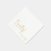 婚約結婚の |ついに! |紙ナプキン スタンダードカクテルナプキン (角)