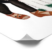 婚約結婚カップルポートレートプリント ポスター (角)