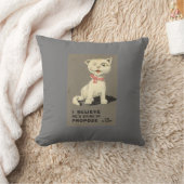 婚約結婚ギフト枕ヴィンテージ猫 クッション (ブランケット)
