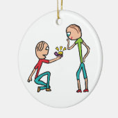 婚約結婚提案 セラミックオーナメント (左)