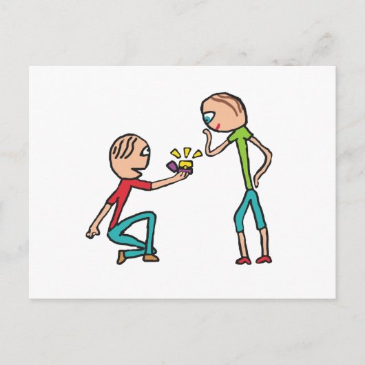 婚約結婚提案 ポストカード (正面)