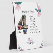 婚約結婚記念写真コラージュ フォトプラーク (側面)