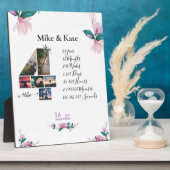 婚約結婚記念写真コラージュ フォトプラーク (側面)