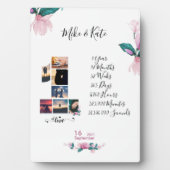 婚約結婚記念日コラージュ新婚 フォトプラーク (正面)