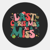 婚約者おもしろいのクリスマス最後のクリスマス ラウンドシール (正面)