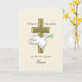 婚約者の悔やみや弔慰 カード (黄色い花)