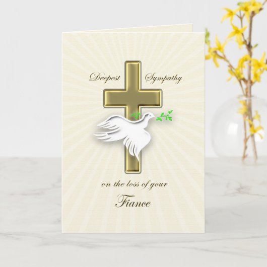 婚約者の悔やみや弔慰 カード (黄色い花)