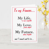 婚約者の誕生日カード.love.from夫はカード カード (黄色い花)