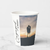 婚約者ふたりの楽しい写真 紙コップ (正面)