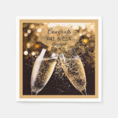 婚約者カップルをお祝いしよう！パーティーのナプキン！ スタンダードカクテルナプキン (正面)