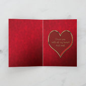 婚約者与えの愛を示すハート シーズンカード (内部)