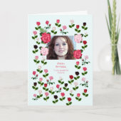 婚約者，誕生日,バラ カード (正面)