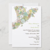 婚約花愛鳥のカスタムなパーティーの招待 招待状 (裏面)