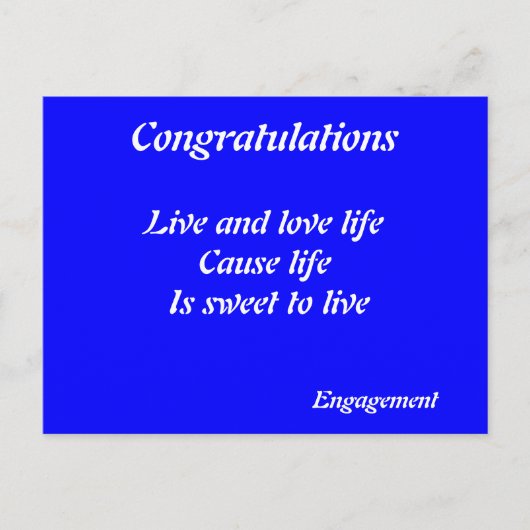 婚約葉書 ポストカード (正面)