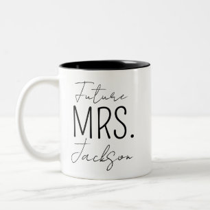 婚約記念マグカップ 将来のMrs.マグカップ、Mr.とMrs.マグカップ、ラッキー ツートーンマグカップ