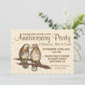 婚約記念日パーティーラブバード・ホークス 招待状 (スタンド正面)