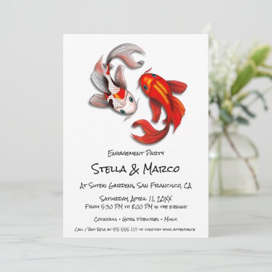 婚約陰陽コイフィッシュ日本のガーデンパーティー 招待状 (スタンド正面)