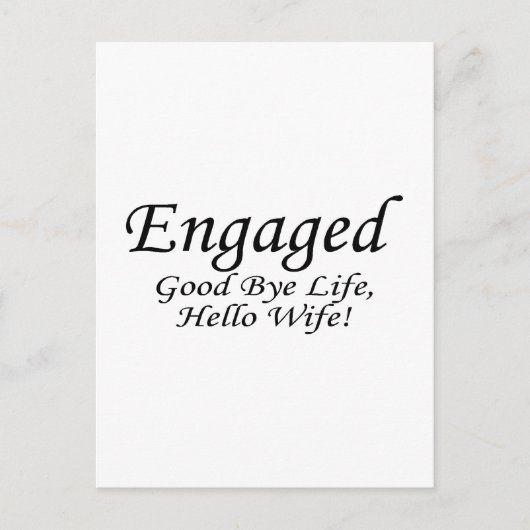 婚約 さようなら 人生 案内ポストカード (正面)