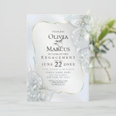 婚約 |アイスブルーきらめく葉 招待状 (スタンド正面)