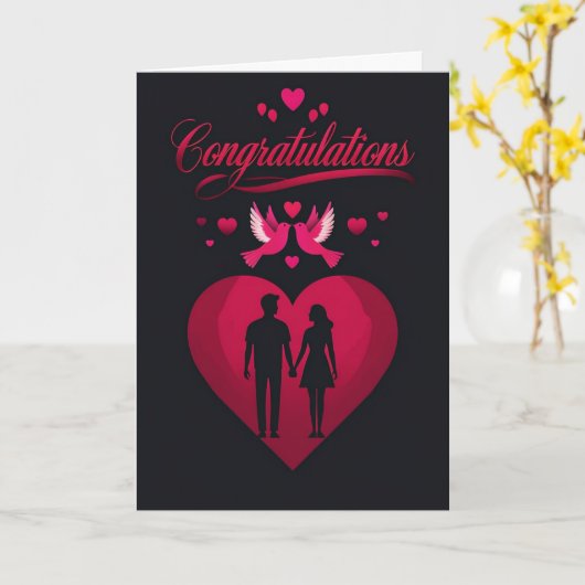 婚約 カード (黄色い花)