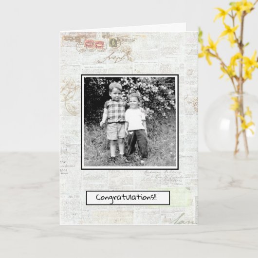 婚約 カード (黄色い花)