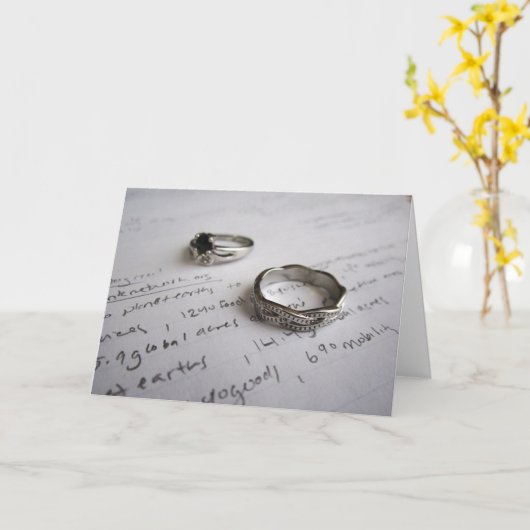 婚約 カード (黄色い花)