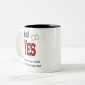 婚約 ツートーンマグカップ (正面左)